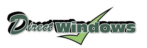 Direct Windows company logo featuring script text with green checkmark accent