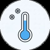 Cold thermometer icon